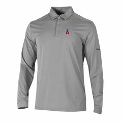 Los Angeles Angels Columbia Omni-Wick Pin High Long Sleeve Polo | MLB US