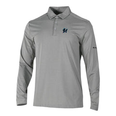 Miami Marlins Columbia Omni-Wick Pin High Long Sleeve Polo | MLB Near me