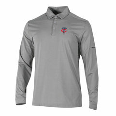 Minnesota Twins Columbia Omni-Wick Pin High Long Sleeve Polo | MLB Discount
