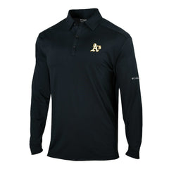 Athletics Columbia Omni-Wick Pin High Long Sleeve Polo | MLB US