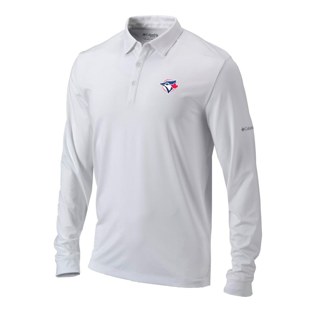 Toronto Blue Jays Columbia Omni-Wick Pin High Long Sleeve Polo | MLB Outlet