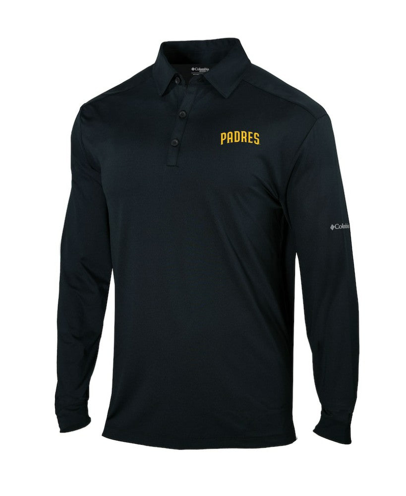 San Diego Padres Columbia Omni-Wick Pin High Long Sleeve Polo | MLB New