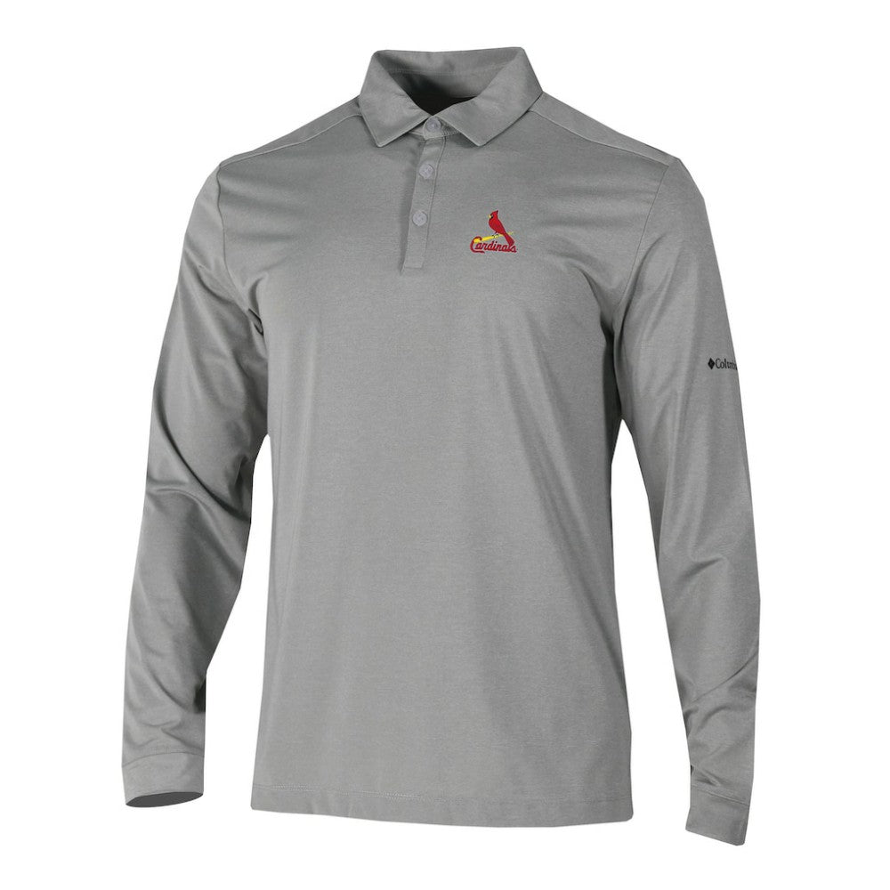 St. Louis Cardinals Columbia Omni-Wick Pin High Long Sleeve Polo | MLB New