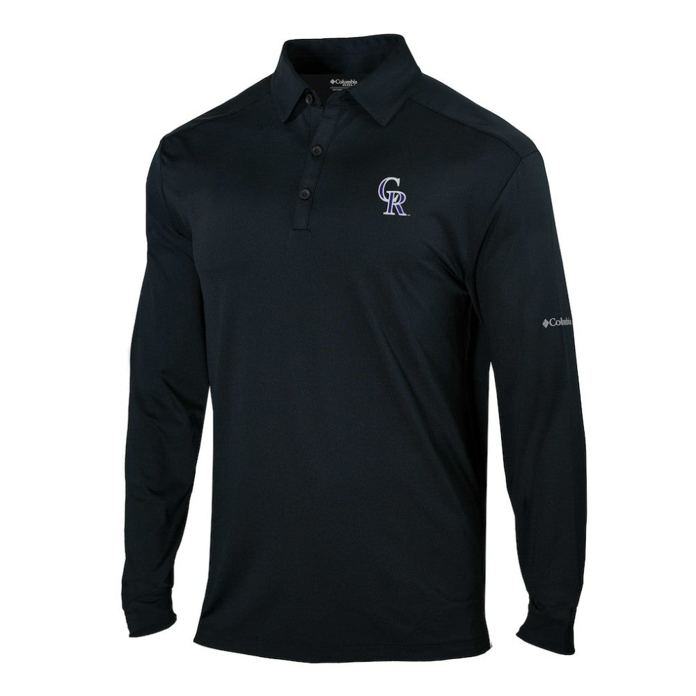 Colorado Rockies Columbia Omni-Wick Pin High Long Sleeve Polo | MLB Online