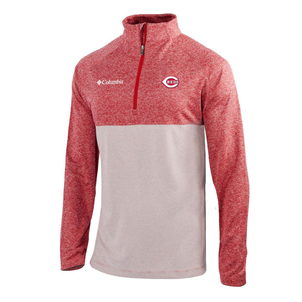 Cincinnati Reds Columbia Omni-Wick Raglan Rockin' It Quarter-Zip Pullover | MLB On Sale