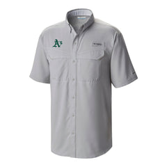 Athletics Columbia Omni-Wick Low Drag Offshore Button-Up Shirt | MLB US