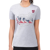 Washington Nationals G-III 4Her by Carl Banks Women's Super-Slim Fit Lightweight Shadow Logo Graphic T-Shirt | MLB Outlet