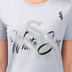 Chicago White Sox G-III 4Her by Carl Banks Women's Super-Slim Fit Lightweight Shadow Logo Graphic T-Shirt | MLB Near me
