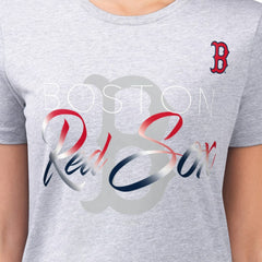 Boston Red Sox G-III 4Her by Carl Banks Women's Super-Slim Fit Lightweight Shadow Logo Graphic T-Shirt | MLB On Sale