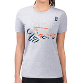 Detroit Tigers G-III 4Her by Carl Banks Women's Super-Slim Fit Lightweight Shadow Logo Graphic T-Shirt | MLB Shop