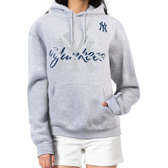 New York Yankees G-III 4Her by Carl Banks Women's Shadow Logo Graphic Pullover Hoodie | MLB On Sale