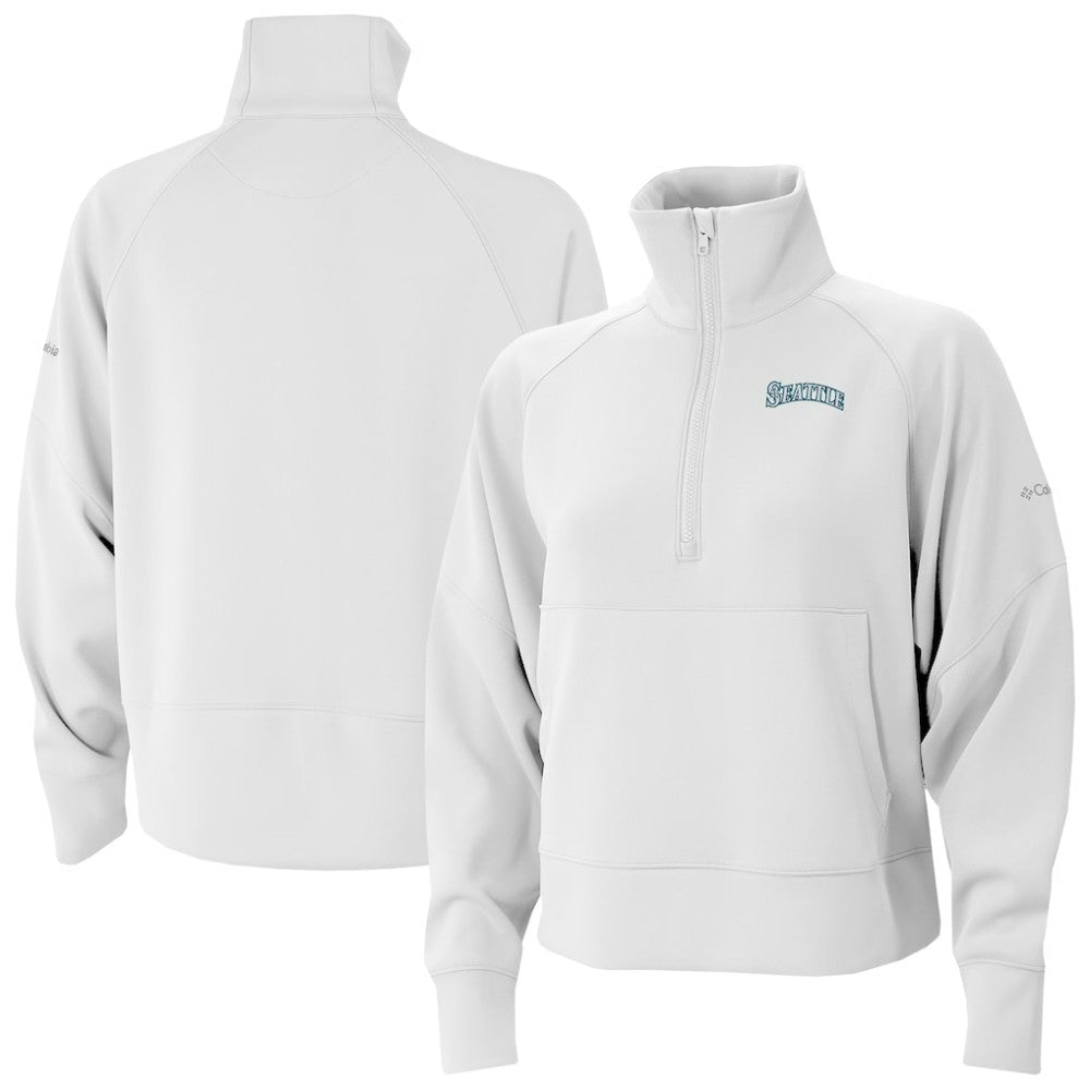 Seattle Mariners Columbia Women's Wickhams Hills Raglan Omni-Wick Quarter-Zip Pullover | MLB Online