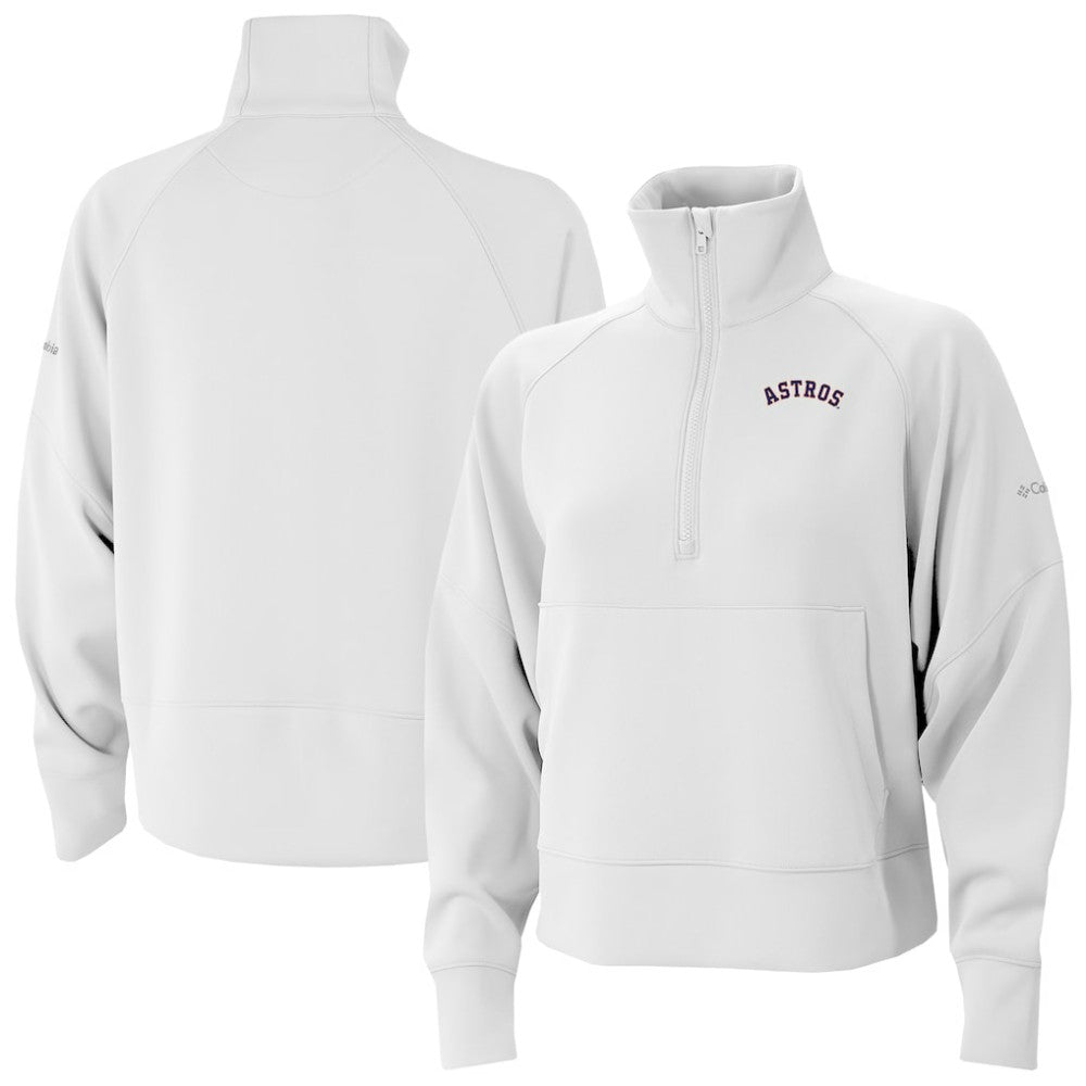 Houston Astros Columbia Women's Wickhams Hills Raglan Omni-Wick Quarter-Zip Pullover | MLB US