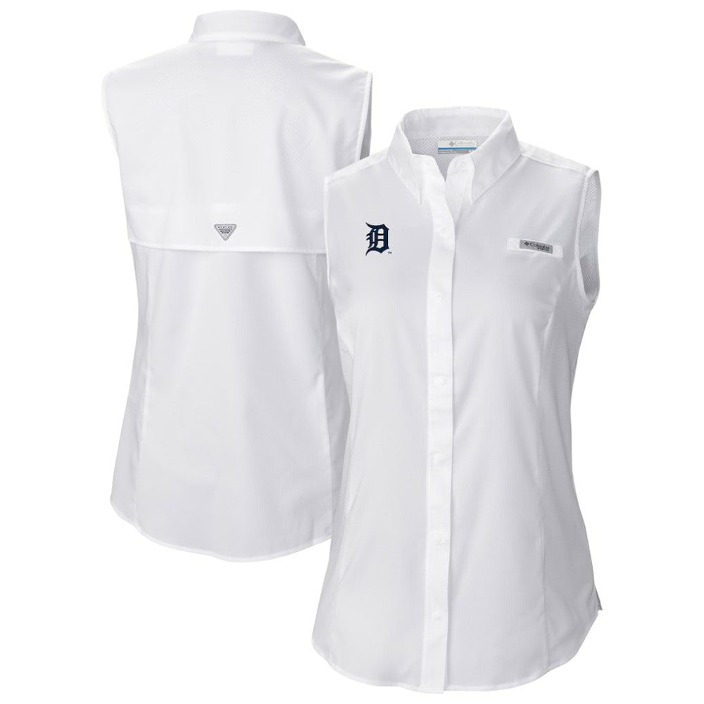 Detroit Tigers Columbia Women's Tamiami Sleeveless Shirt | MLB New