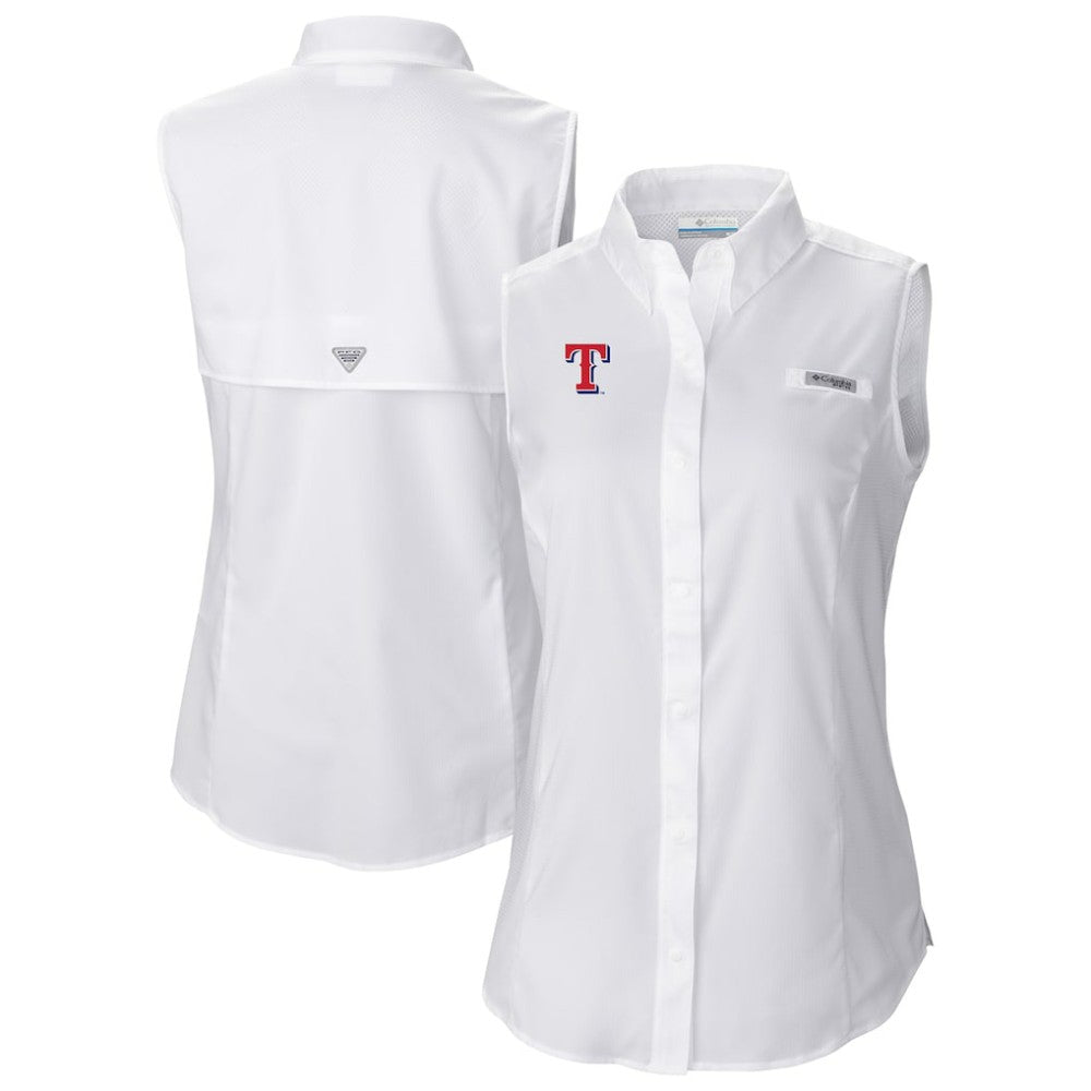 Texas Rangers Columbia Women's Tamiami Sleeveless Shirt | MLB On Sale