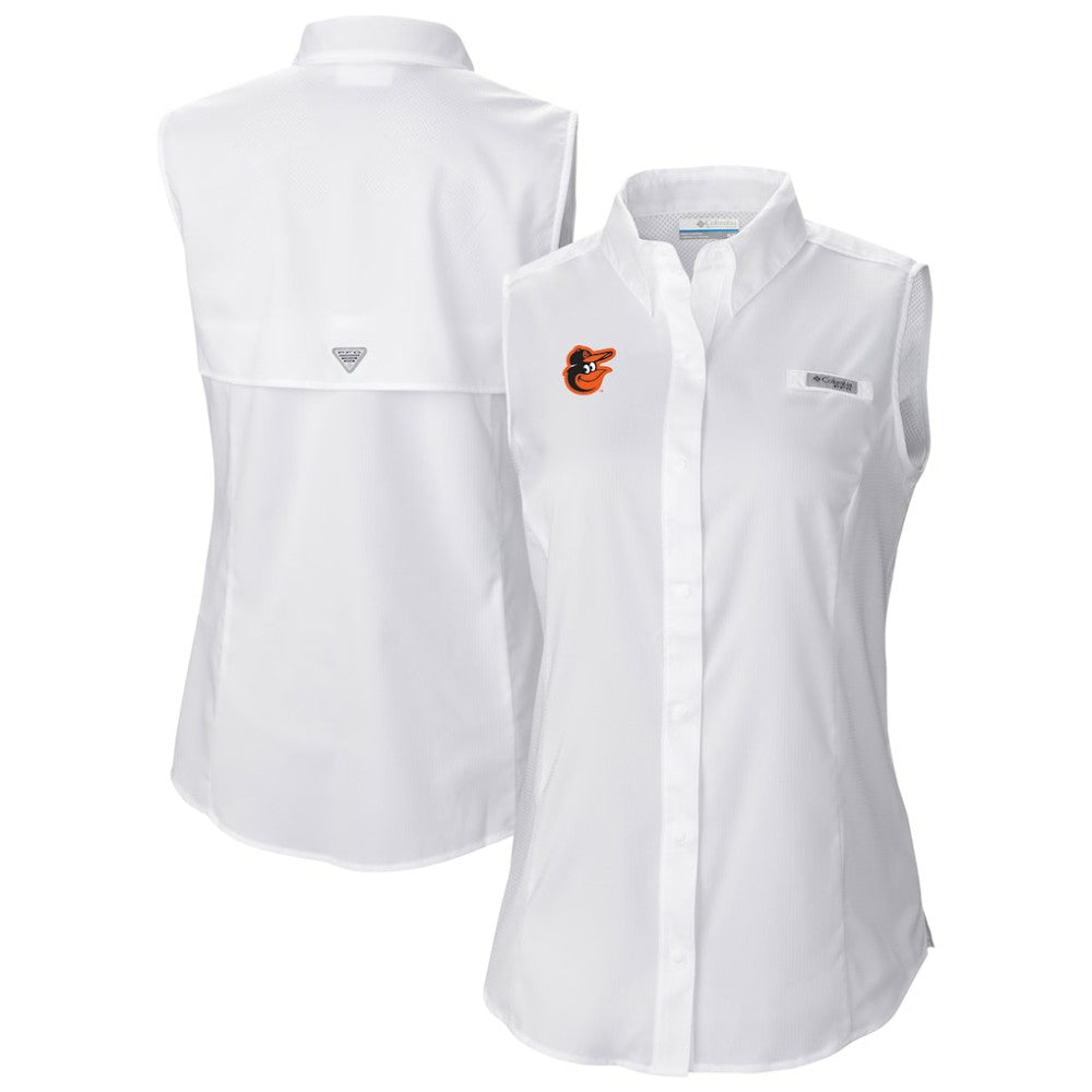 Baltimore Orioles Columbia Women's Tamiami Sleeveless Shirt | MLB New