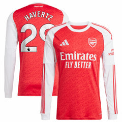 Kai Havertz Arsenal 2025/26 Home Replica Long Sleeve Player Jersey Red - Adidas