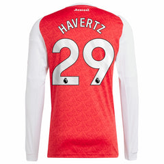 Kai Havertz Arsenal 2025/26 Home Replica Long Sleeve Player Jersey Red - Adidas
