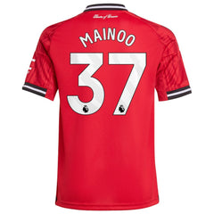 Kobbie Mainoo Manchester United Youth Home 2025/26 Replica Player Jersey Red - Adidas