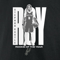 Stephon Castle San Antonio Spurs 2025 NBA Rookie of the Year T-Shirt On Sale