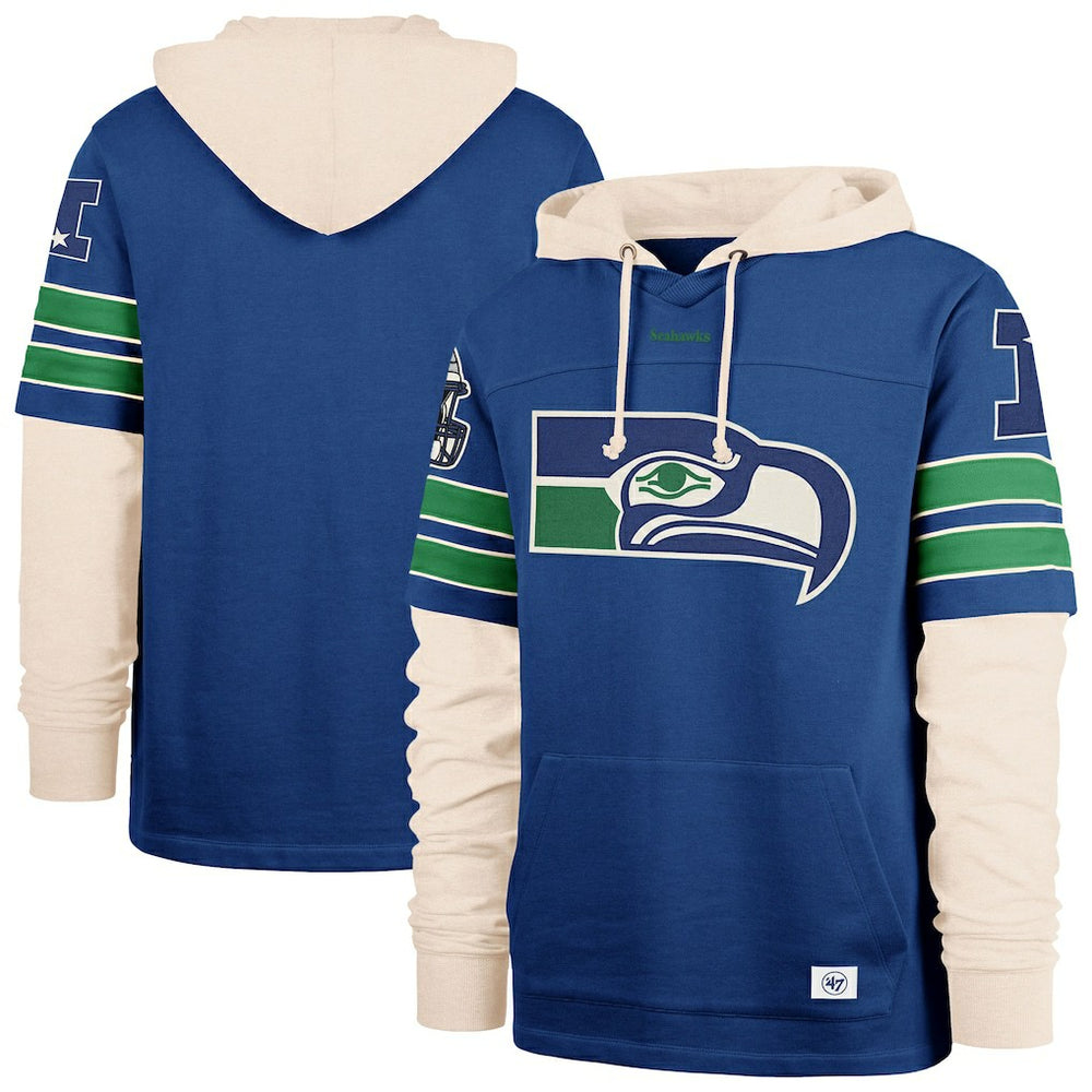 Seattle Seahawks 47 brand '47 Big & Tall Split Zone Cornerback Hoodie