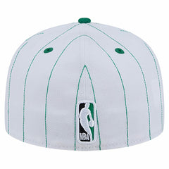Boston Celtics Wordmark Pinstripe 59FIFTY Fitted Hat Discount