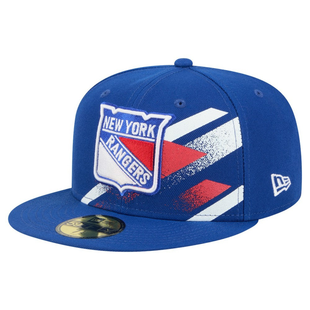 New York Rangers New Era Faded Lines 59FIFTY Fitted Hat On Sale