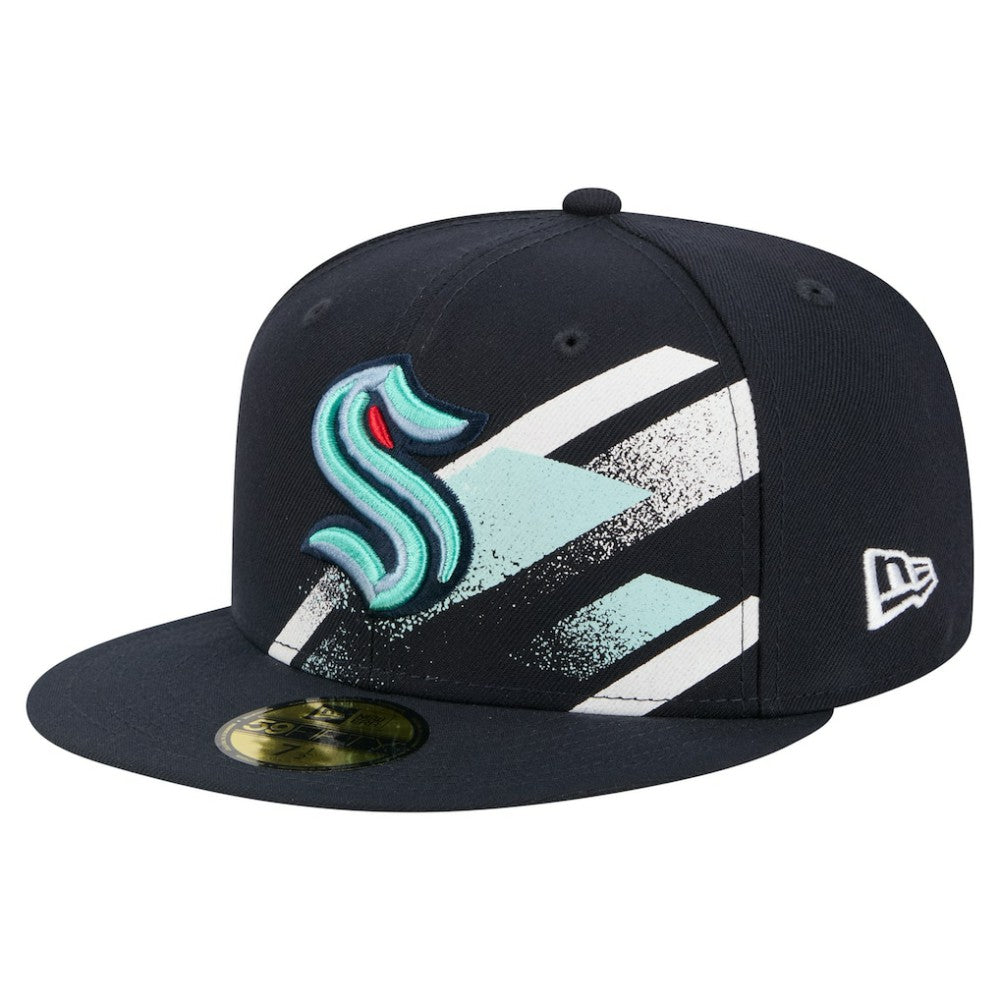 Seattle Kraken New Era Faded Lines 59FIFTY Fitted Hat Sale