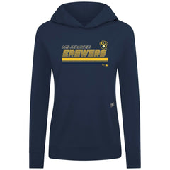 Milwaukee Brewers Levelwear Women's Relay Breaker Pullover Hoodie | MLB Outlet