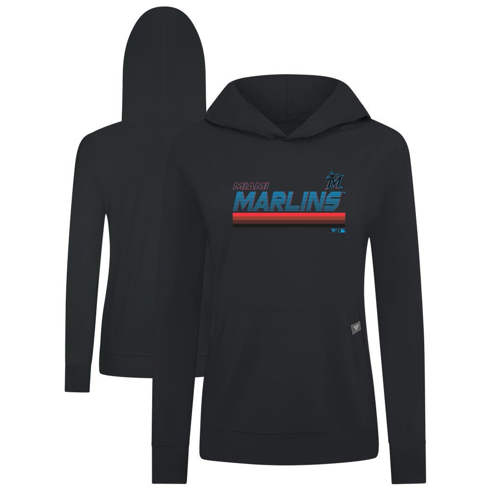 Miami Marlins Levelwear Women's Relay Breaker Pullover Hoodie | MLB Online