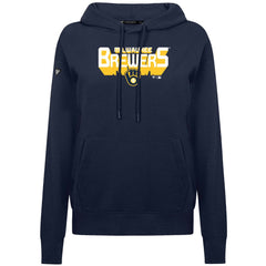 Milwaukee Brewers Levelwear Women's Adorn Retro 3D Pullover Hoodie | MLB Discount