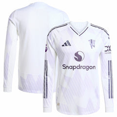 Manchester United 2025/26 Away Long Sleeve Jersey White - Adidas