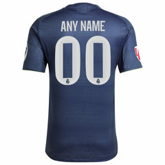Real Madrid 2025/26 Away Custom Jersey Blue - Adidas