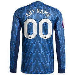 Arsenal 2025/26 Away Long Sleeve Custom Jersey Blue - Adidas