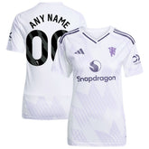 Manchester United Women's 2025/26 Away Replica Custom Jersey White - Adidas