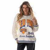 New York Knicks The Wild Collective Unisex Oversize Vintage French Terry Sweatshirt Discount