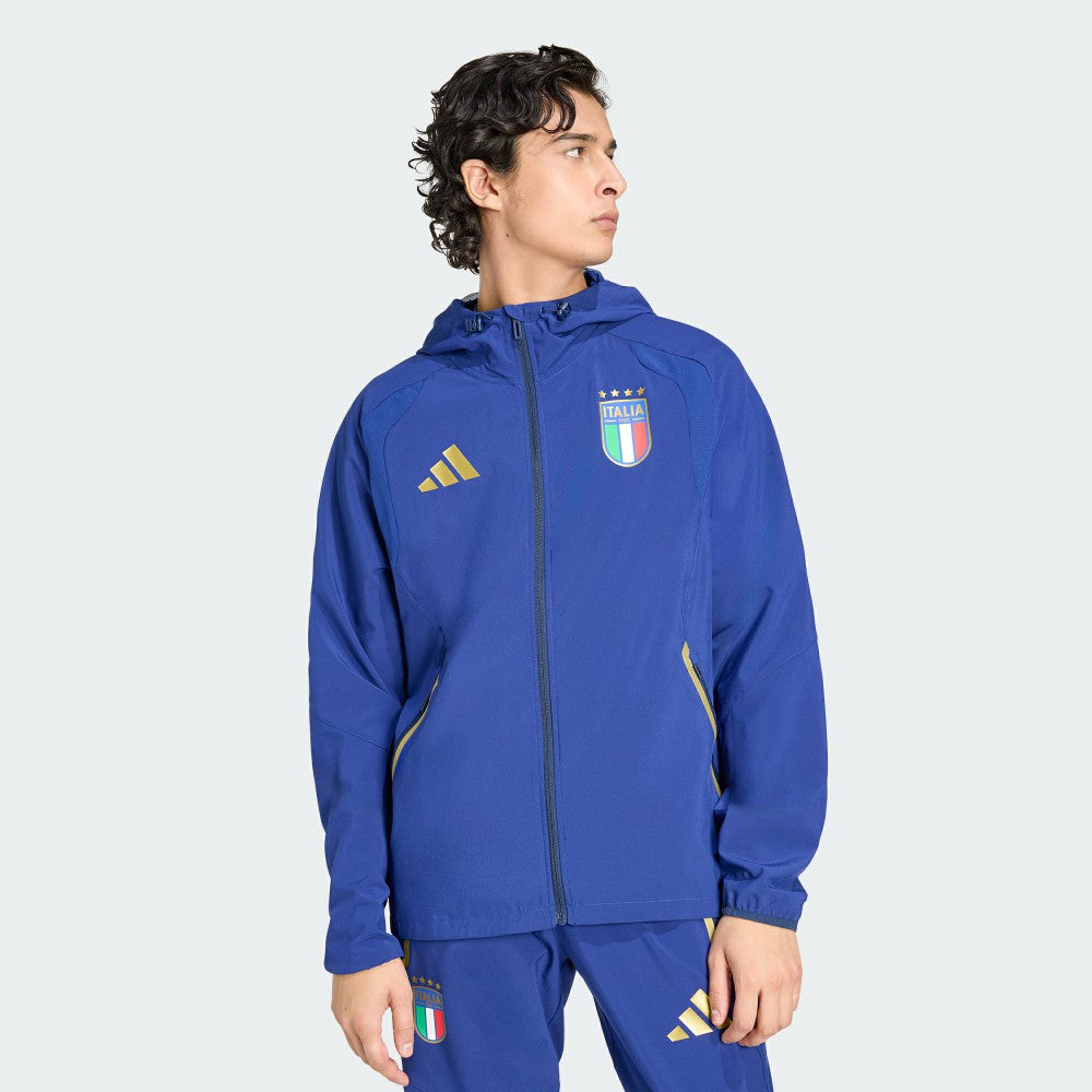 Italy National Team FIFA x World Cup 2026 Full-Zip Travel Windbreaker Jacket Blue - Adidas