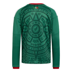 Mexico National Team Youth FIFA x World Cup 2026 Home Replica Long-Sleeve Jersey Green - Adidas