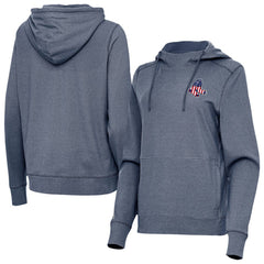 Boston Red Sox Antigua Women's Justice Stars and Stripes Team Logo Pullover Hoodie | MLB On Sale