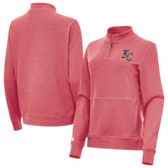 Kansas City Royals Antigua Women's Crush Stars and Stripes Team Logo Quarter-Zip Pullover Top | MLB Sale
