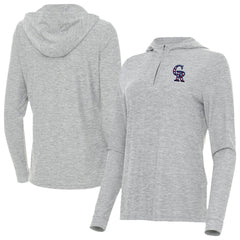 Colorado Rockies Antigua Women's Daybreak Quarter-Zip Hoodie | MLB Shop
