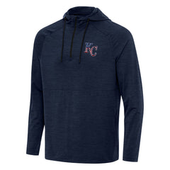 Kansas City Royals Antigua Spikes Stars and Stripes Team Logo Quarter-Zip Pullover Hoodie | MLB New