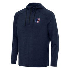 Milwaukee Brewers Antigua Spikes Stars and Stripes Team Logo Quarter-Zip Pullover Hoodie | MLB Discount