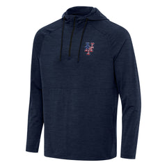 New York Mets Antigua Spikes Stars and Stripes Team Logo Quarter-Zip Pullover Hoodie | MLB Shop