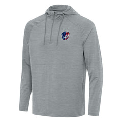 Milwaukee Brewers Antigua Spikes Stars and Stripes Team Logo Quarter-Zip Pullover Hoodie | MLB Discount
