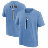 Tennessee Titans Nike Cam Ward Youth 2025 NFL Draft First Round Pick Name & Number T-Shirt