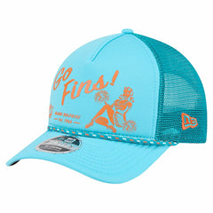 Miami Dolphins New Era Gas Station 9FORTY A-Frame M-Crown Adjustable Trucker Hat
