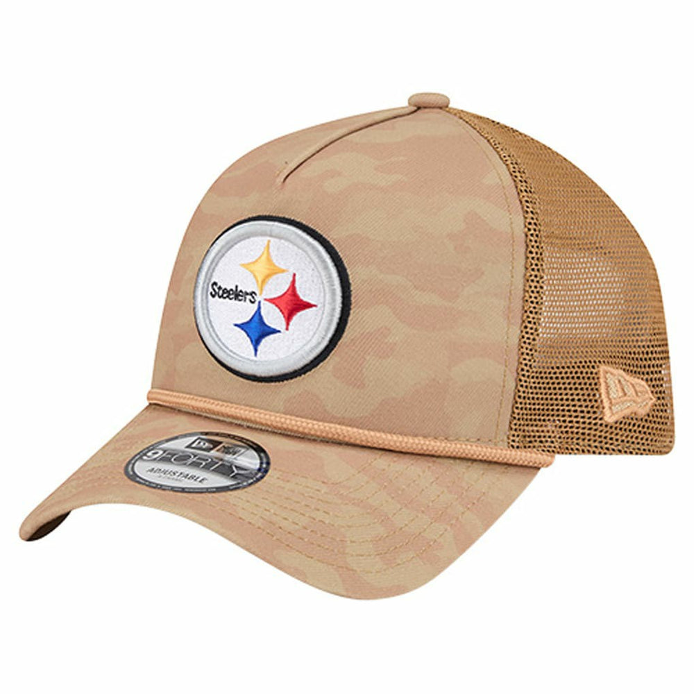 Pittsburgh Steelers New Era Wheat Camo 9FORTY Adjustable Hat
