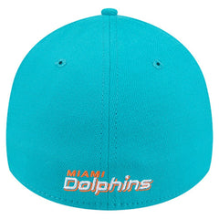 Miami Dolphins New Era Overlap Logo 39THIRTY Stretch Fit Hat