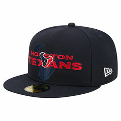 Houston Texans New Era Overlap Wordmark 59FIFTY Fitted Hat